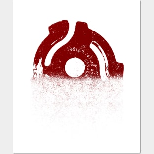 Red 45 RPM Vinyl Record Spacer Posters and Art